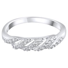 IGI Certified 0.20 Carat Natural Diamond Classic Statement Ring in 18K Gold