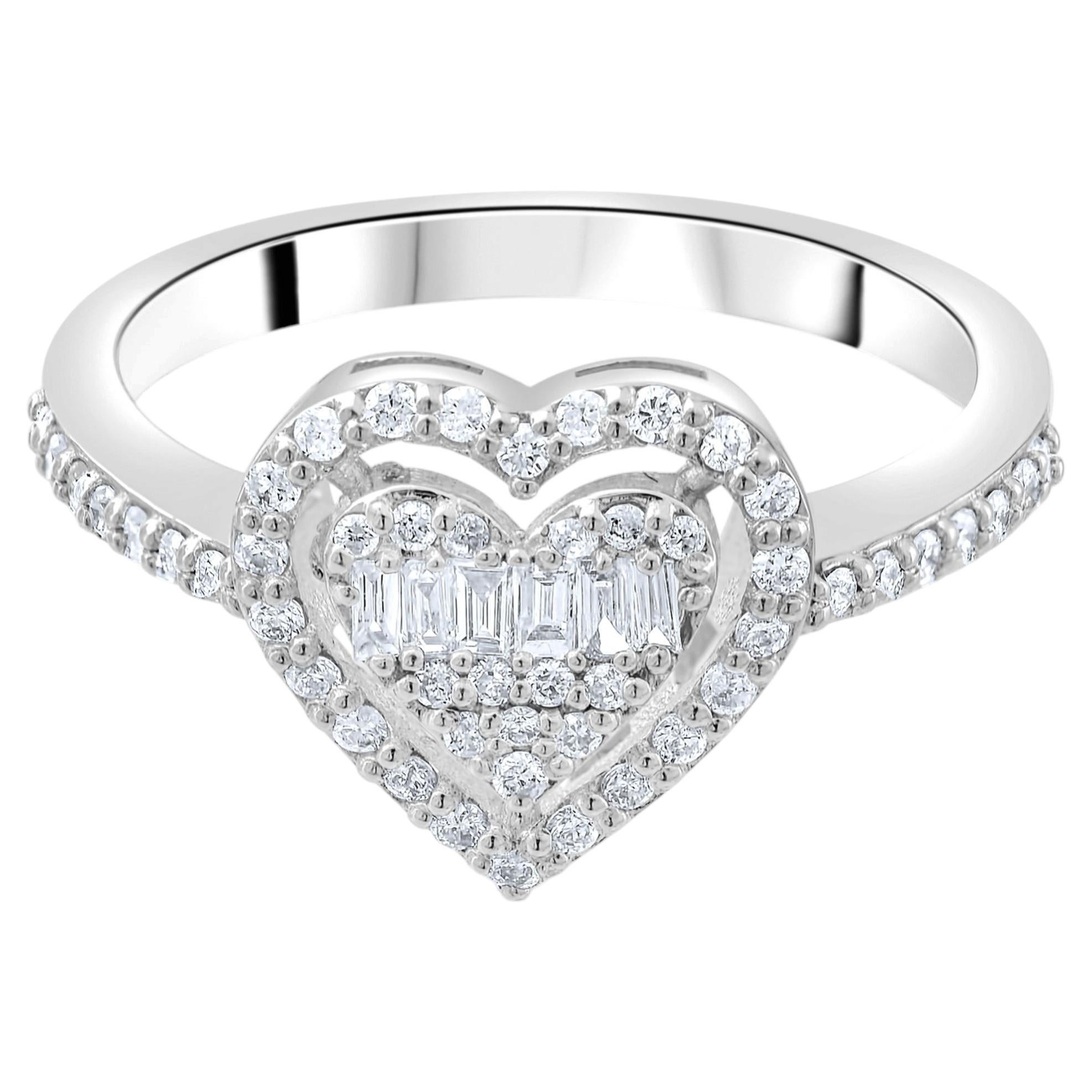 IGI-zertifizierter Statement-Ring mit einem natürlichen Baguette-Diamanten von 0,23 Karat aus 14-karätigem Gold