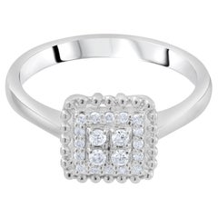 IGI Certified 0.23 Carat Natural Diamond Classic Statement Ring in 14K Gold