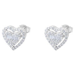 IGI Certified 0.23 Carat Natural Diamond Floral Statement Earrings in 14K Gold