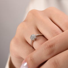 IGI Certified 0.25 Carat Natural Diamond Classic Statement Ring in 14K Gold