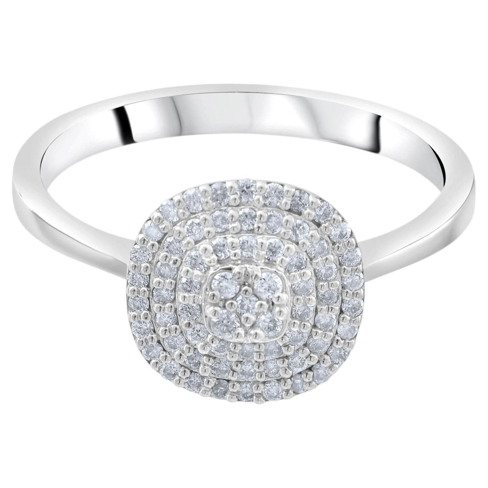 IGI Certified 0.25 Carat Natural Diamond Classic Statement Ring in 14K Gold
