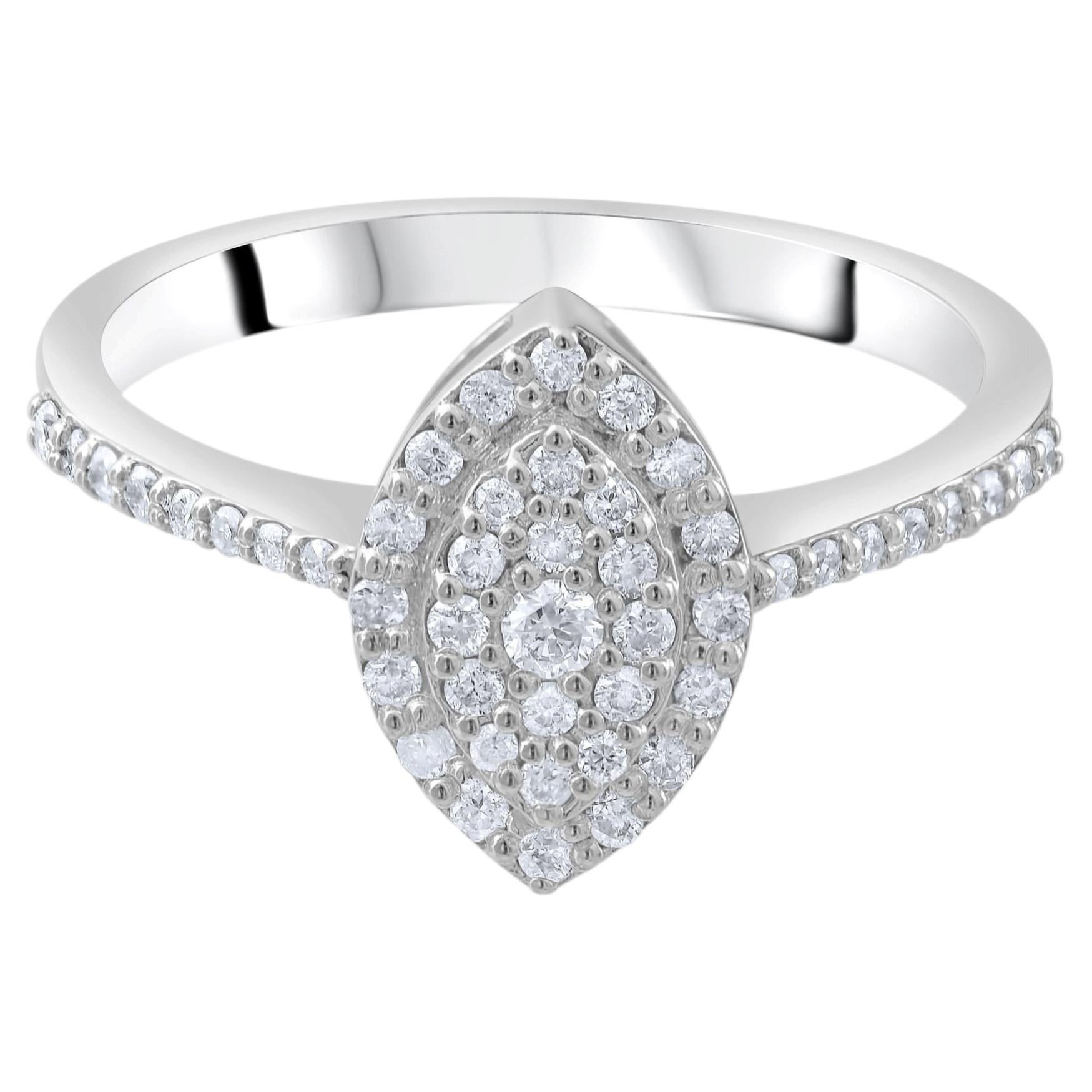 IGI-zertifizierter klassischer Statement-Ring mit einem natürlichen Diamanten von 0,26 Karat aus 14-karätigem Gold
