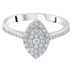 IGI Certified 0.26 Carat Natural Diamond Classic Statement Ring in 14K Gold
