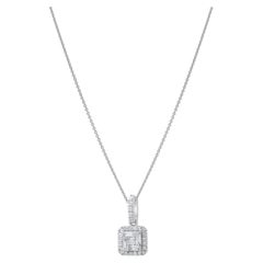 IGI Certified 0.26 Carat Natural Diamond Statement Necklace in 18K Gold