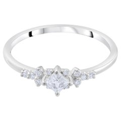 IGI Certified 0.27 Carat Natural Diamond Classic Statement Ring in 14K Gold