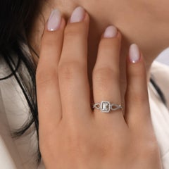 IGI Certified 0.29 Carat Natural Diamond Baguette Statement Ring in 18K Gold