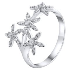 IGI Certified 0.29 Carat Natural Diamond Starfish Statement Ring in 14K Gold