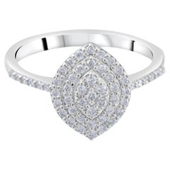 Bague classique imposante en or 14 carats sertie d'un diamant naturel de 0,31 carat certifié IGI