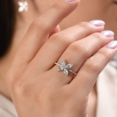IGI-zertifizierter klassischer Statement-Ring mit einem natürlichen Diamanten von 0,32 Karat aus 14-karätigem Gold