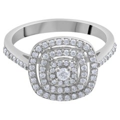 IGI Certified 0.32 Carat Natural Diamond Classic Statement Ring in 14K Gold