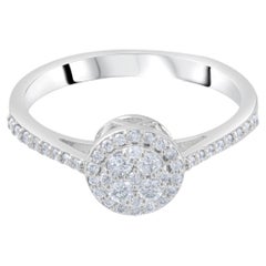 IGI Certified 0.32 Carat Natural Diamond Classic Statement Ring in 14K Gold