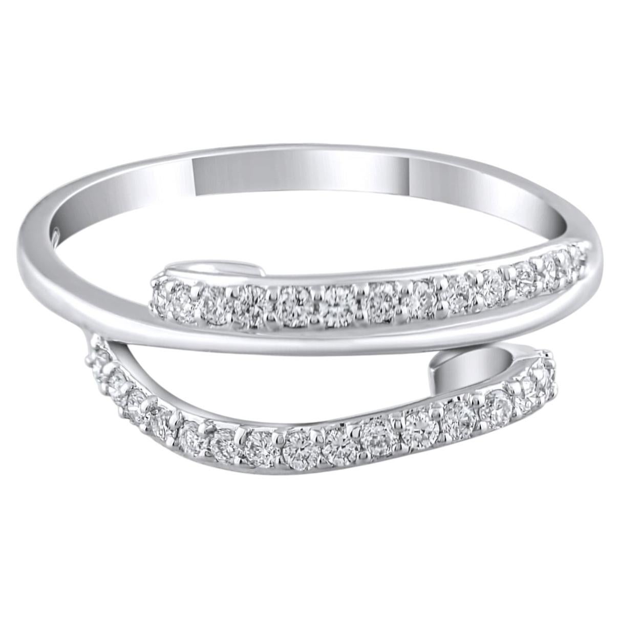 IGI Certified 0.32 Carat Natural Diamond Classic Statement Ring in 18K Gold