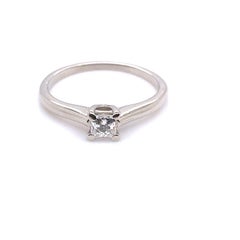 IGI Certified 0.33ct F/VS2 Princess Cut Solitaire Diamond Ring