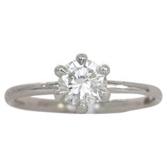 IGI Certified 0.35ct Natural Diamond Engagement Ring in 18K White Gold, E-F VS2