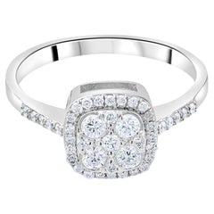 IGI Certified 0.4 Carat Natural Diamond Classic Statement Ring in 18K Gold