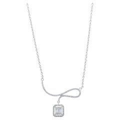 IGI Certified 0.4 Carat Natural Diamond Statement Necklace in 14K Gold