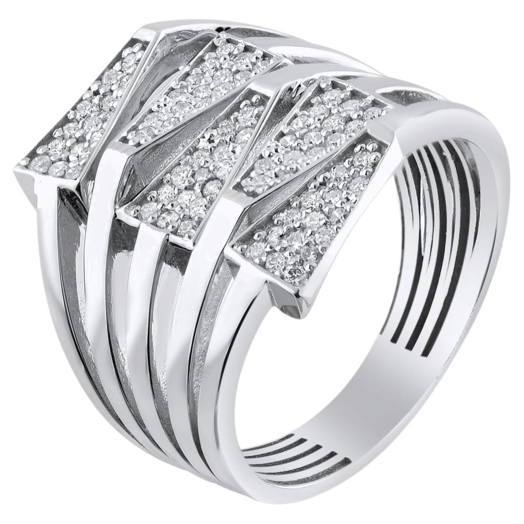 IGI Certified 0.42 Carat Natural Diamond Classic Statement Ring in 14K Gold