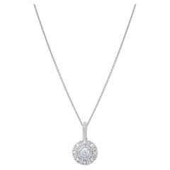 IGI Certified 0.42 Carat Natural Diamond Statement Necklace in 14K Gold
