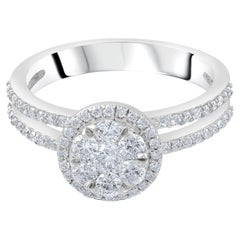 IGI Certified 0.45 Carat Natural Diamond Statement Ring 18K Gold
