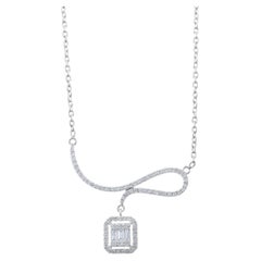 IGI Certified 0.46 Carat Natural Diamond Statement Necklace in 18K Gold