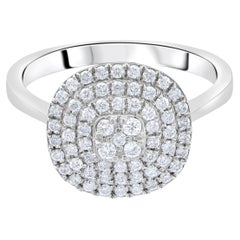 IGI Certified 0.52 Carat Natural Diamond Classic Statement Ring in 18K Gold