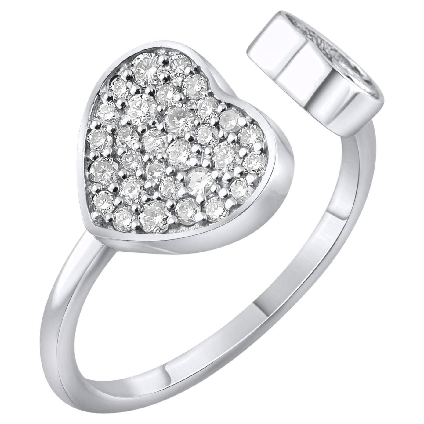 IGI Certified 0.53 Carat Natural Diamond Classic Statement Ring in 14K Gold