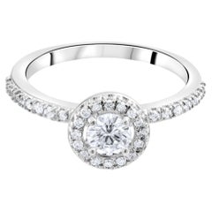 Bague classique imposante en or 18 carats, sertie d'un diamant naturel de 0,53 carat certifié IGI