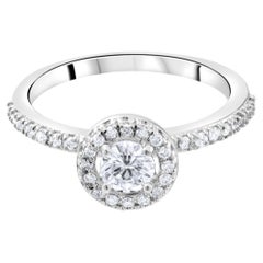 IGI Certified 0.6 Carat Natural Diamond Classic Statement Ring in 18K Gold