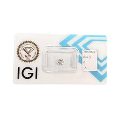 IGI Certified 0.61ct Round-Shaped Diamond