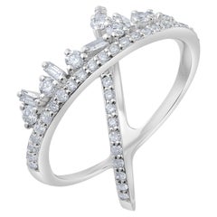 Anello classico di grande effetto con diamante naturale da 0,64 carati certificato IGI, in oro 14K
