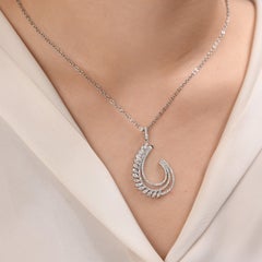 IGI Certified 0.64 Carat Natural Diamond Statement Necklace in 18K Gold