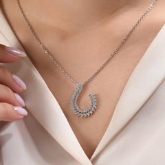 IGI Certified 0.64 Carat Natural Diamond Statement Necklace in 18K Gold