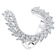 IGI Certified 0.64ct H VS1 Diamond Ring in 18K Gold, Art Deco Style