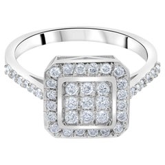 IGI Certified 0.69 Carat Natural Diamond Classic Statement Ring in 18K Gold