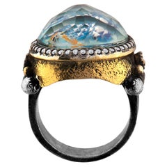 Bague certifiée IGI de 0,70 carat de diamants naturels et d'émeraudes à motif de poisson