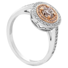 IGI Certified 0.71tcw White&Rose Gold Colored Diamond Ring IGI Certified 0.71tcw White&Rose Gold Colored Diamond Ring