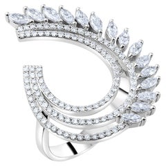 IGI-zertifizierter Marquise-Diamantring mit 0,72 ct, 18-karätiges Gold, Art-Déco-Stil