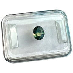 IGI Certified 0.74ct Australia Bi Colour Blue Yellow Sapphire Natural Oval Cut