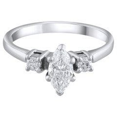 IGI-zertifizierter klassischer Statement-Ring mit einem natürlichen Diamanten von 0,77 Karat aus 18-karätigem Gold