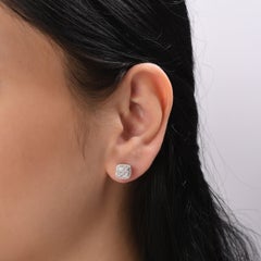 IGI Certified 0.8 Carat Natural Diamond Statement Earrings in 18K Gold