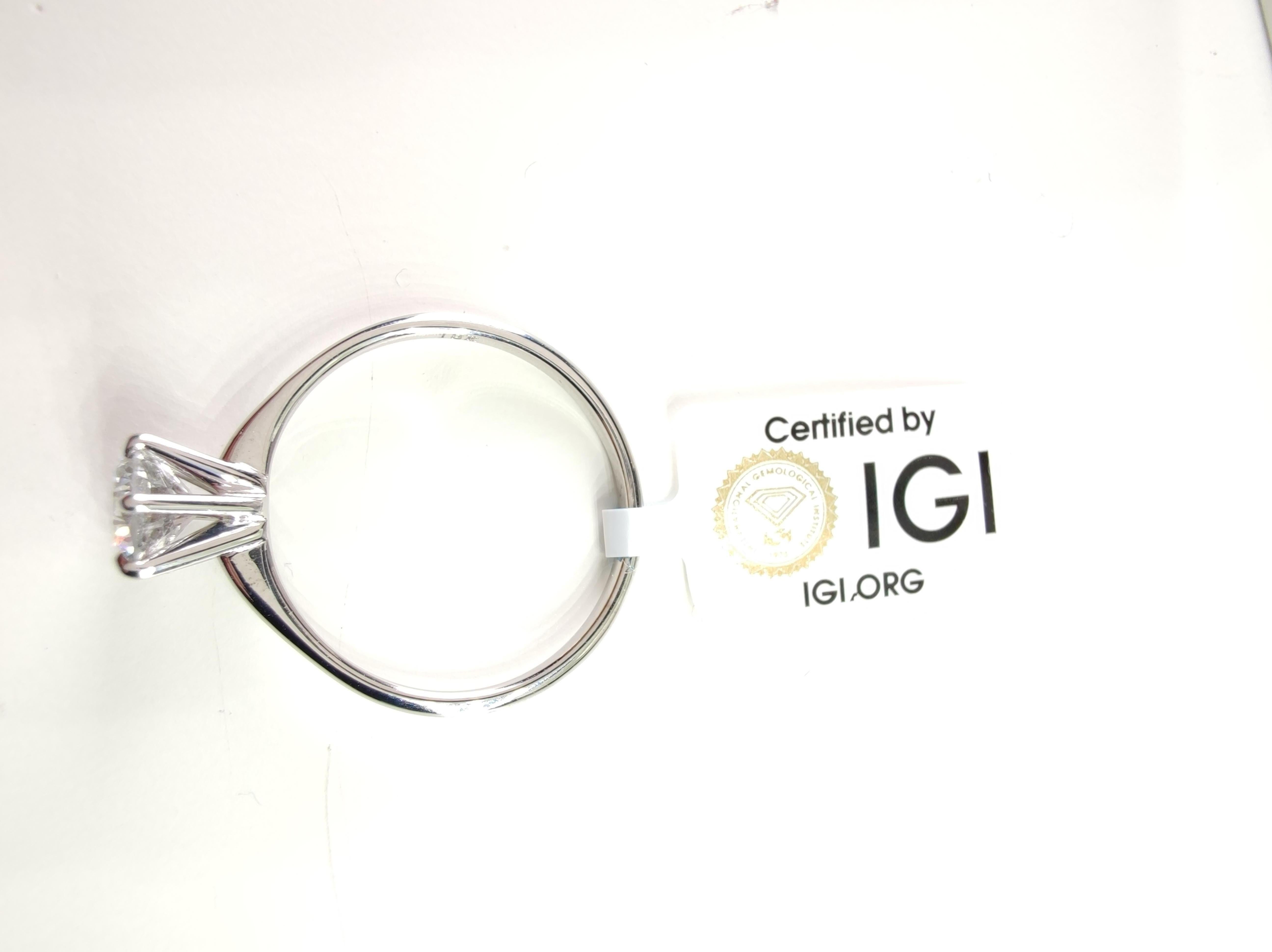 IGI-zertifizierter 0,80 Karat natürlicher Diamant Solitär-Ring -18K hite Gold - Sechs Zacken im Angebot 6