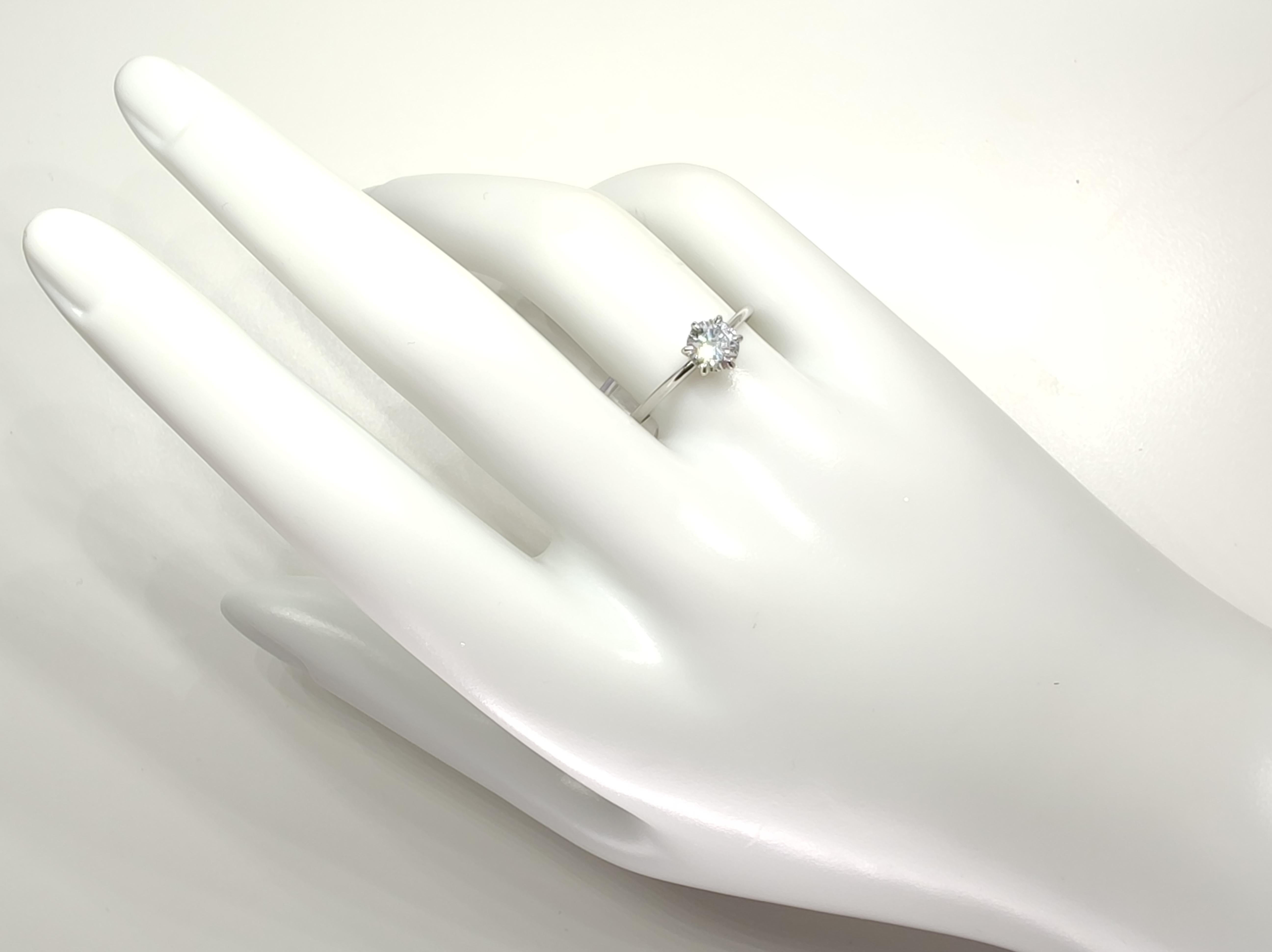 IGI-zertifizierter 0,80 Karat natürlicher Diamant Solitär-Ring -18K hite Gold - Sechs Zacken im Angebot 3