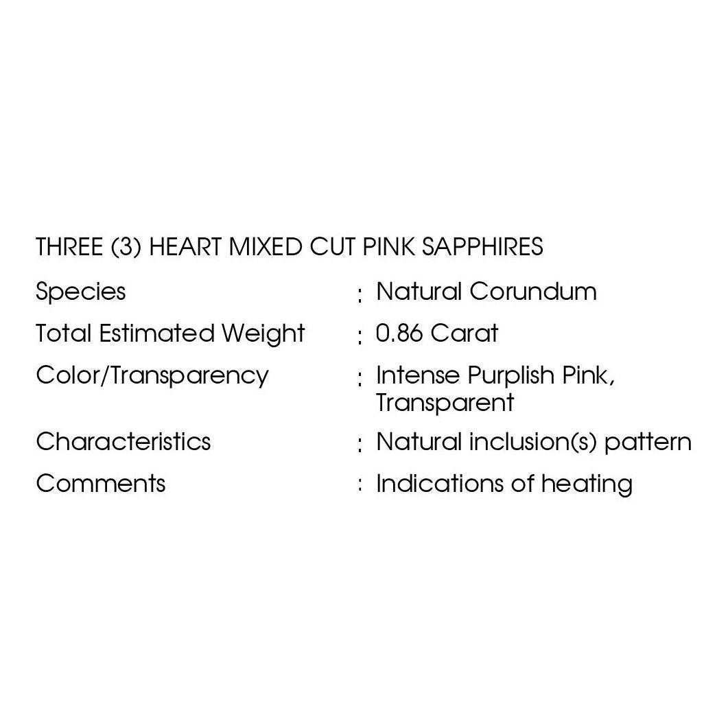 IGI Certified 0.86ct Pink Sapphire 0.02ct Natural Diamonds 18K Gold Bracelet 5