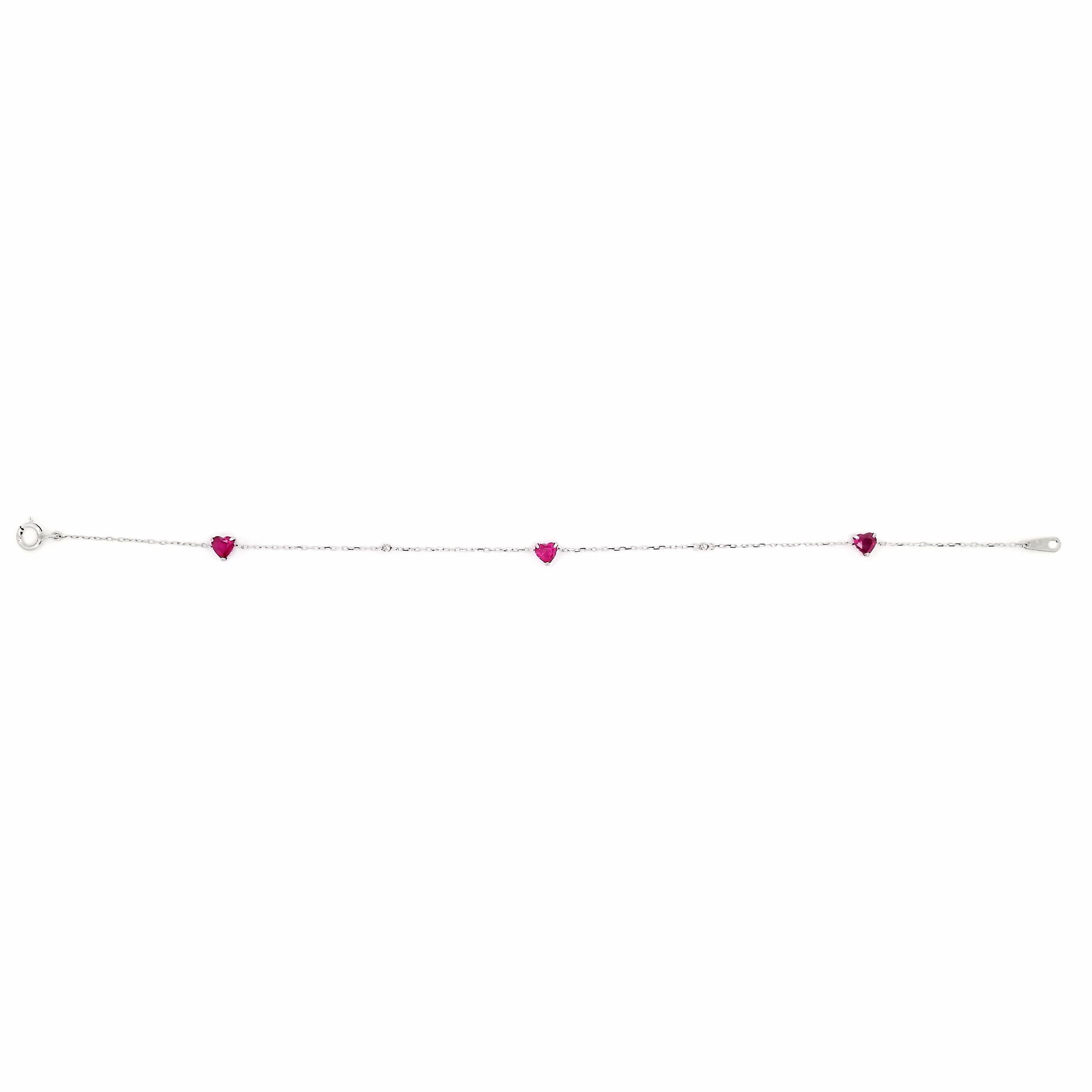 IGI Certified 0.87ct Natural Burma Rubies 0.02ct Natural Diamonds Gold Bracelet 1