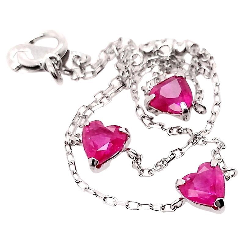 IGI Certified 0.87ct Natural Burma Rubies 0.02ct Natural Diamonds Gold Bracelet 2