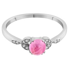 IGI Certified 0.95 Carat Natural Tourmaline and Diamond Ring in 14K Gold