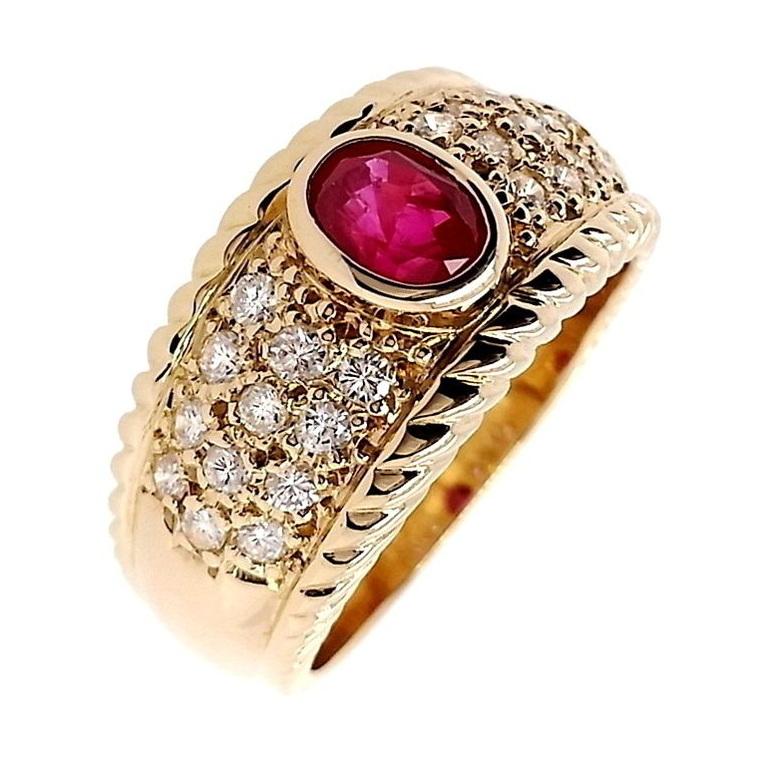 Rubino di Birmania naturale certificato IGI da 0,98 carati e diamante naturale da 0,39 carati in oro 18 carati 3