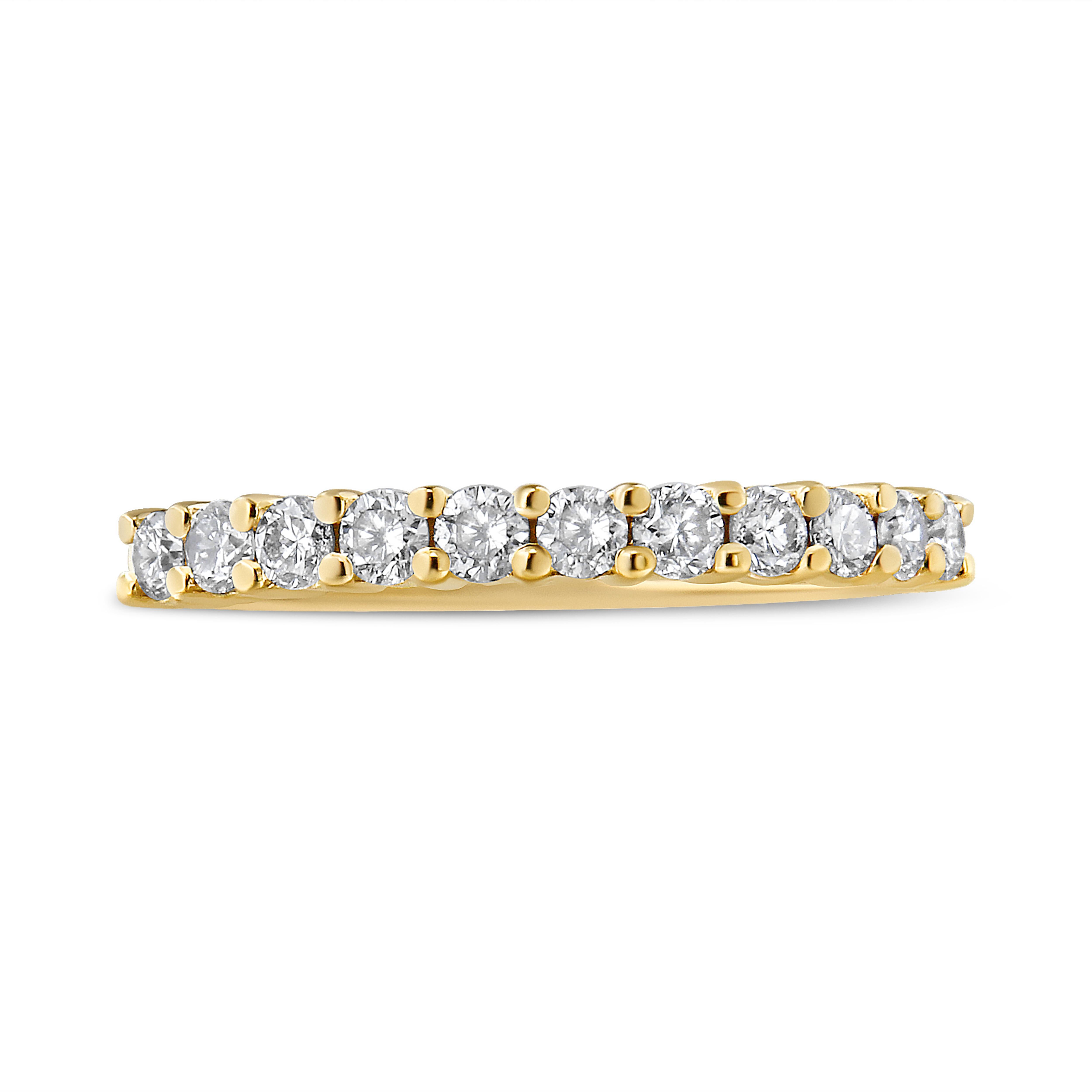 For Sale:  IGI Certified 1/2 Carat Diamond 10K Yellow Gold Fluted Band Style Wedding Ring 2