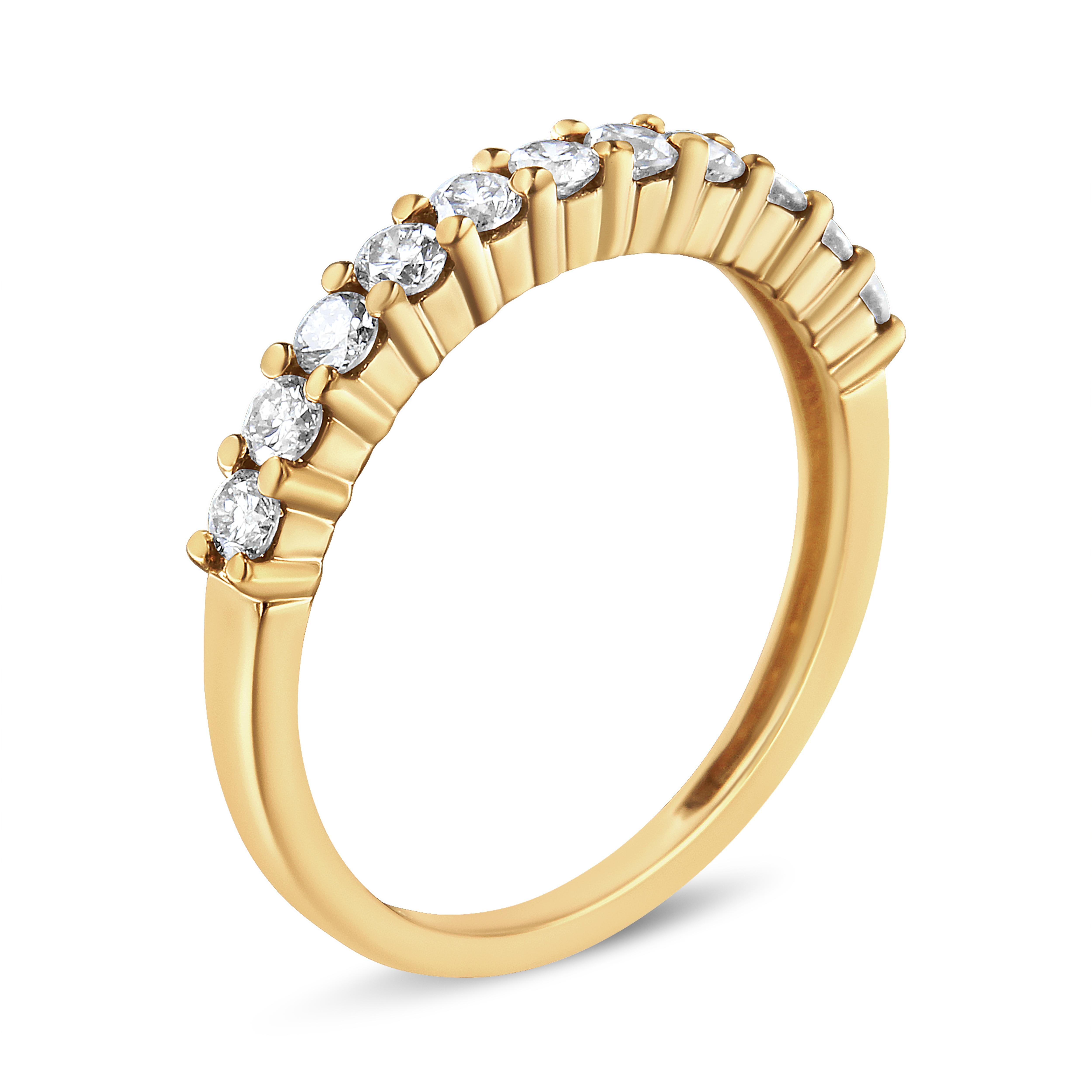 For Sale:  IGI Certified 1/2 Carat Diamond 10K Yellow Gold Fluted Band Style Wedding Ring 4